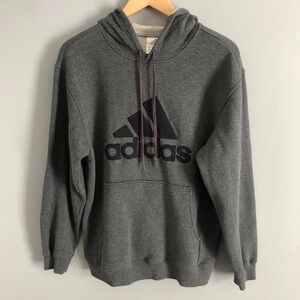 (Men's Small/ Women’s Medium) Vintage Y2K Grey Adidas pullover Hoodie
